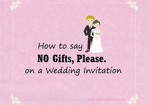 what does no boxed gifts mean on a wedding invitation